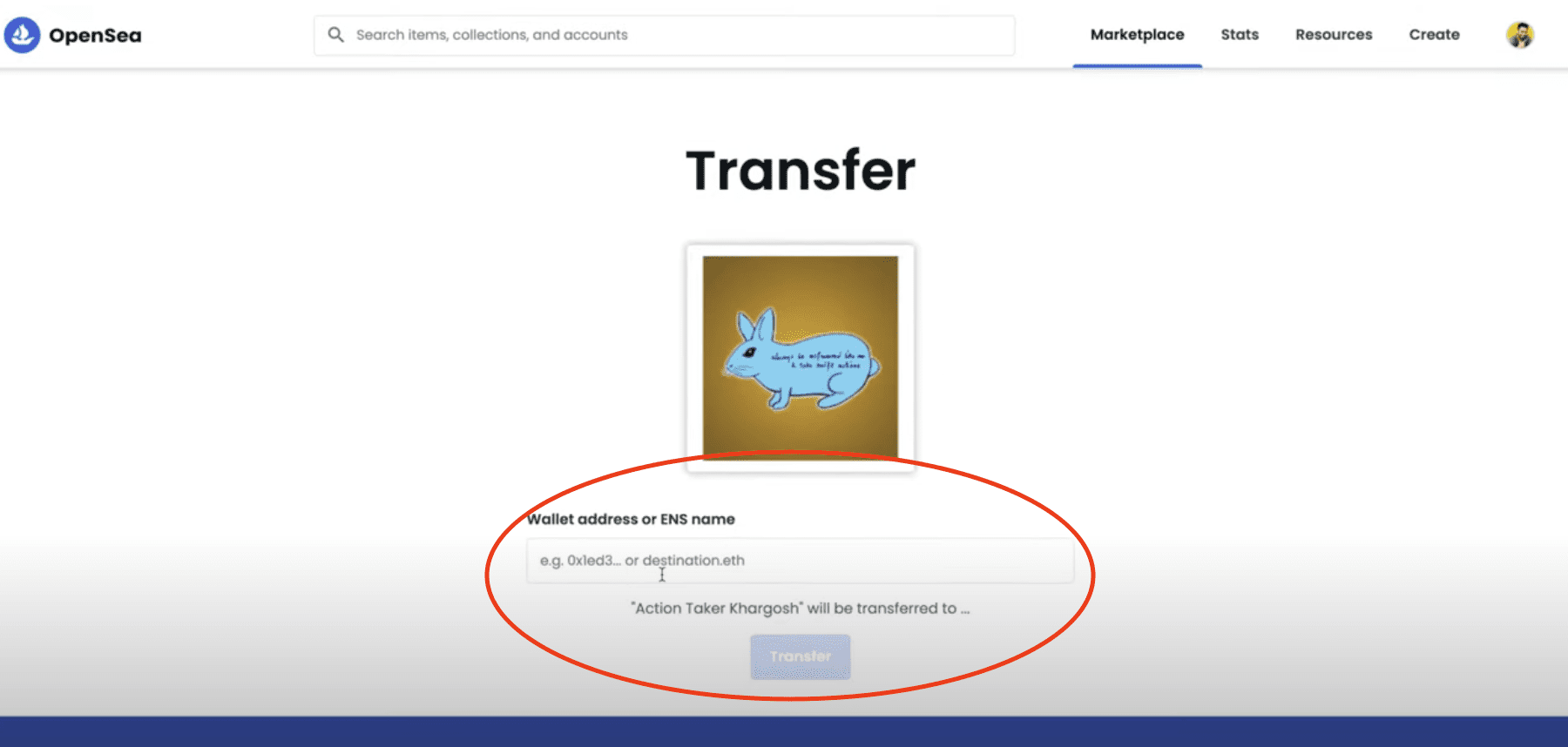 NFT Gift: Here's what you should know 7 Step 4: Enter the recipient’s digital wallet address