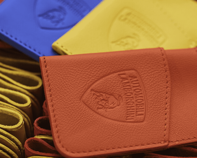 Upcycled Leather Project Lamborghini